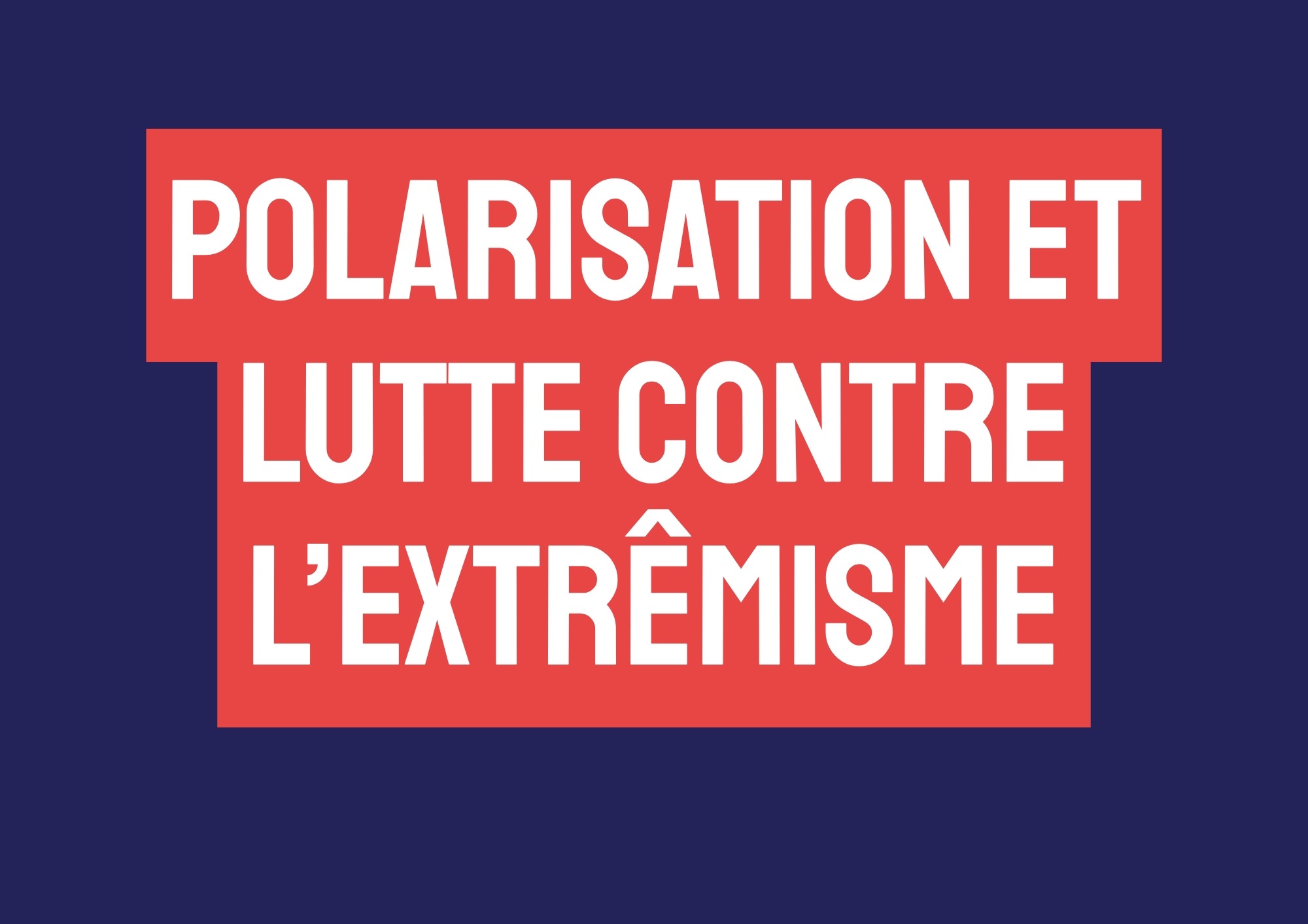 Formation Polarisations et lutte contre l’extrémisme